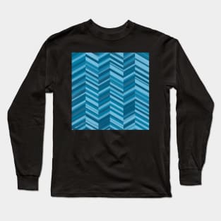 Blue zig zag Long Sleeve T-Shirt